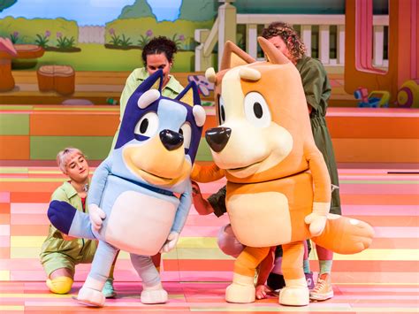Bluey show live - Where even superior stage adaptations of kids’ cartoons tend not to have much input from the original show creatives, this live adventure for fanatically beloved Australian hound Bluey is as ...